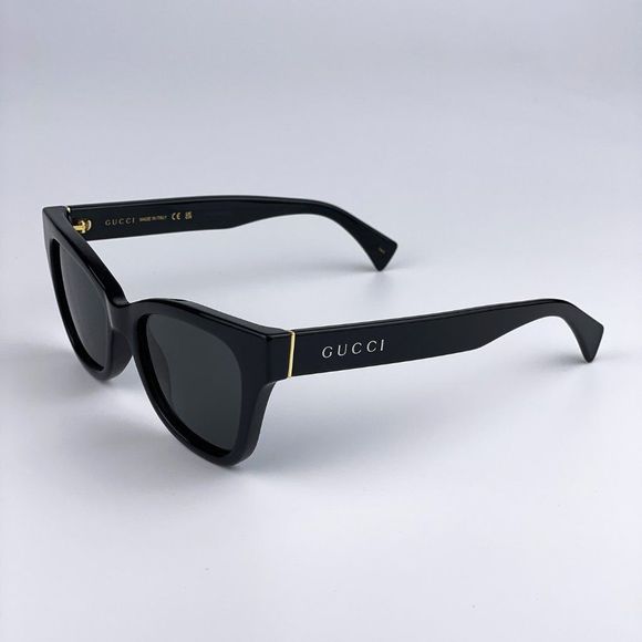 Gucci GG1133S 001 Sunglasses Shiny Black Dark Gray Cat Eye Women main image 5